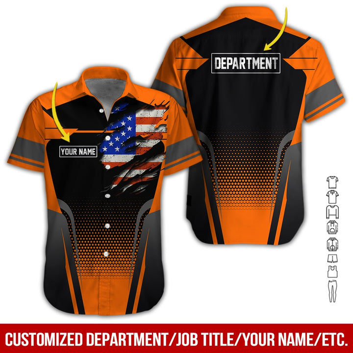 Personalized Name American Workwear Style All Over Printed Clothes ND653