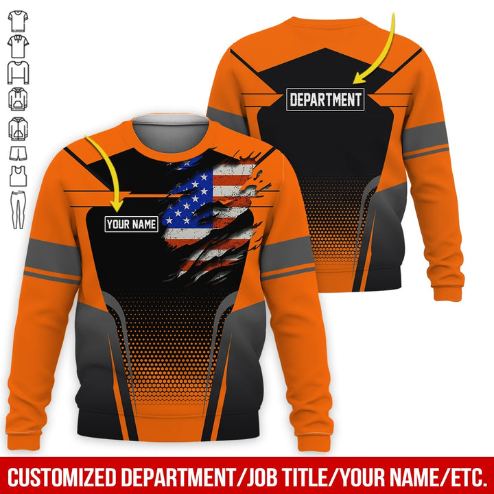 Personalized Name American Workwear Style All Over Printed Clothes ND653