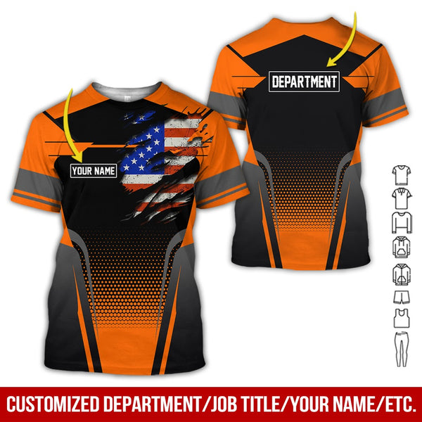 Personalized Name American Workwear Style All Over Printed Clothes ND653
