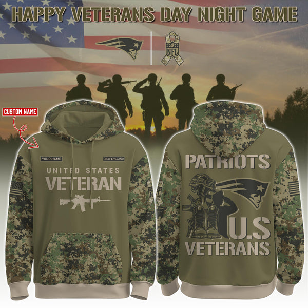 New England Patriots - Veteran Day 2025 Hoodie Limited Edions - ZC59