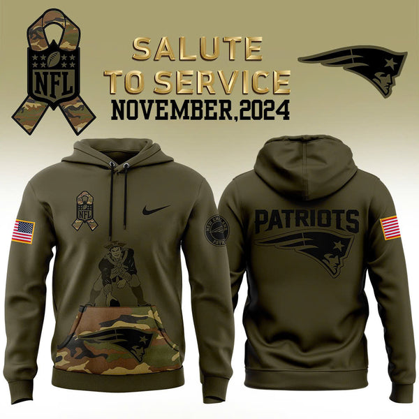 Special New New England Patriots Salute to Service 2025 Hoodie - BB28