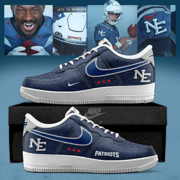 New England Patriots 2025 Rivalries Nor'Easter Storm Special AF1 Sneakers - FD98