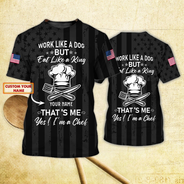 Master Chef Unisex Shirts Custom Name 3D All Over Print | Adult | CN391