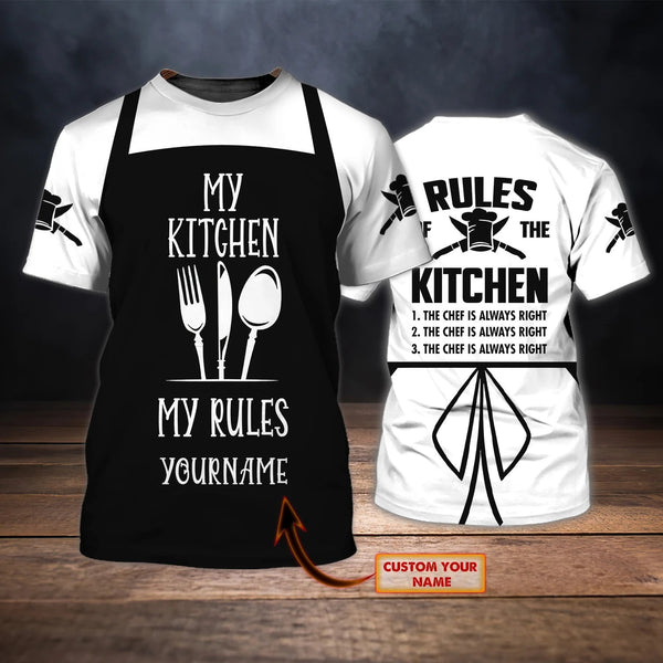 Customized Name Master Chef 3D All Over Printed Unisex Shirts | Adult | CN400