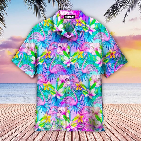 Pink Flamingo Tropical Aloha Hawaiian Shirt | HW3507