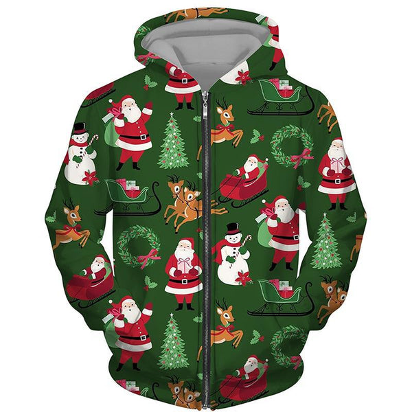 Christmas Santa Racing Reindeer 3D All Over Print | Adult | HP3096