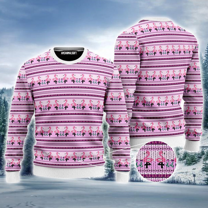 Pink Flockin In Naughty List Ugly Sweater For Men & Women, Perfect Outfit For Christmas New Year Autumn Winter Ugly Sweater For Men & Women, Perfect Outfit For Christmas New Year Autumn Winter