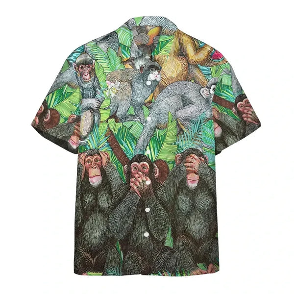 Monkey Tropical Hawaiian Shirt | HW3412