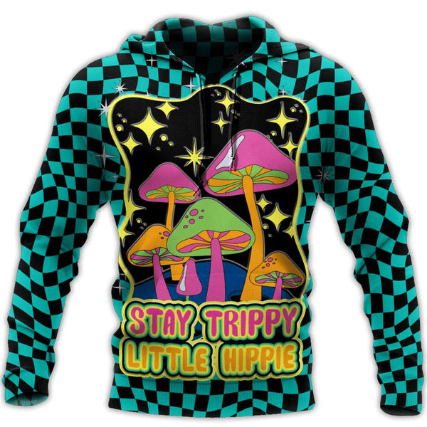 Beebuble Stay Trippy Little Hippie Mushroom All Over Printed Unisex Shirts | Adult | HP2907