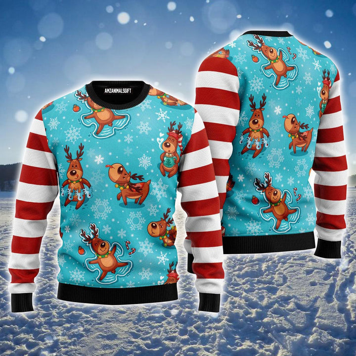 Naughty Reindeer Ugly Sweater For Men & Women, Perfect Outfit For Christmas New Year Autumn Winter