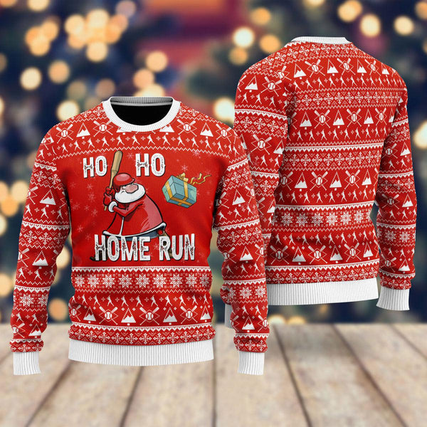 Baseball Ho Ho Homerun Ugly Christmas Sweater | Adult | US2726