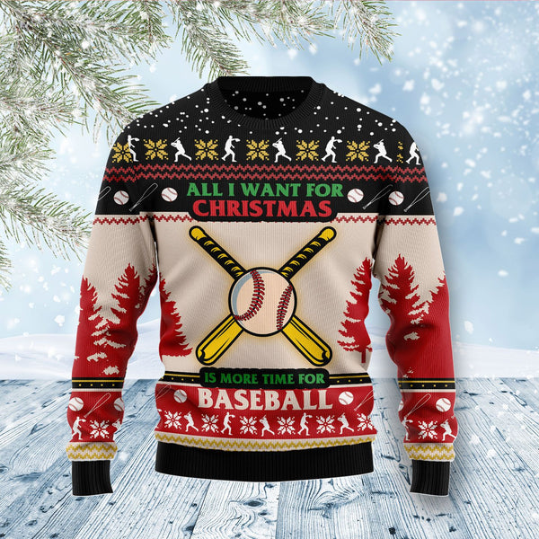 Time For Baseball Ugly Christmas Sweater | Adult | US2724