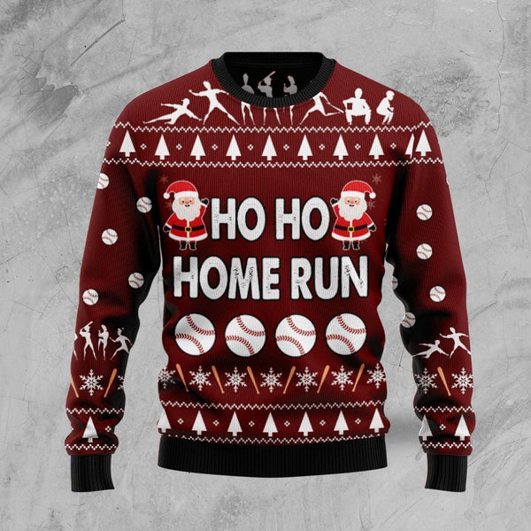 Baseball Hoho Home Run Ugly Christmas Sweater | Adult | US2723