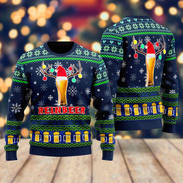 Reinbeer Christmas Beer Ugly Christmas Sweater | Adult | US2720