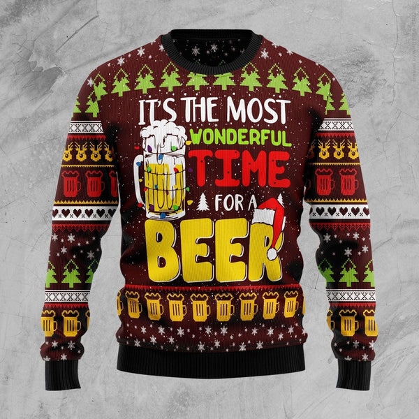 Time For Beer Ugly Christmas Sweater | Adult | US2715