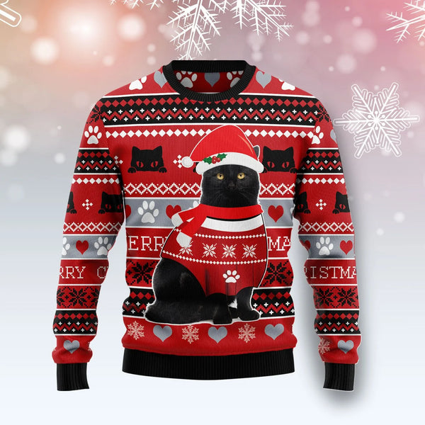 Black Cat Christmas Ugly Christmas Sweater | Adult | US2700