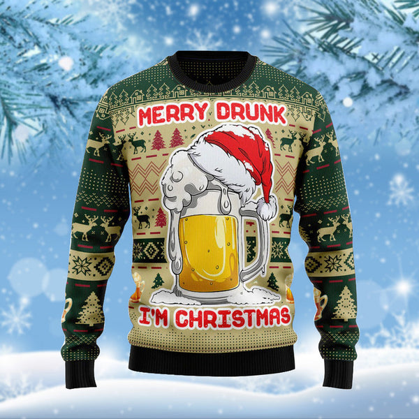 Beer Drunk Funny Ugly Christmas Sweater | Adult | US2613