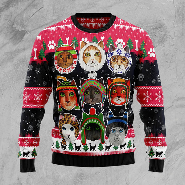 Cats In Winter Funny Ugly Christmas Sweater | Adult | US2612