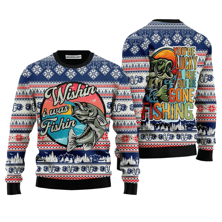 Fishing Sweater You Are Lucky Ugly, Ugly Sweater For Men & Women, Perfect Outfit For Christmas New Year Autumn Winter