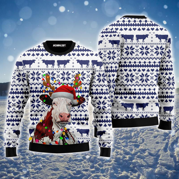 Cow Ugly Sweater, Funny Christmas Cow Ugly Sweater For Men & Women, Perfect Gift For Cow Lovers, Friends, Family