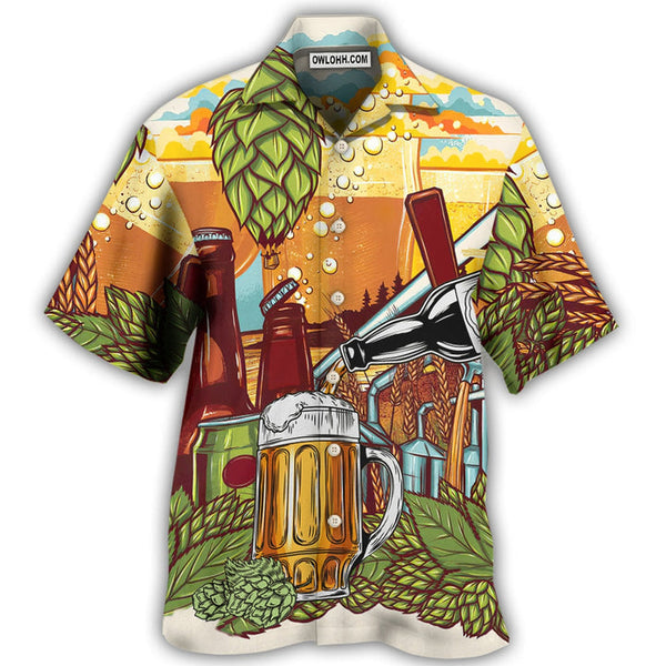 Beer Drinking It's Beer Time Hawaiian Shirt | HW3439