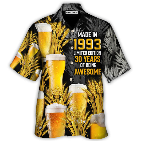 Beer Happy Drinking Beer Made In 1993 Hawaiian Shirt | HW3432