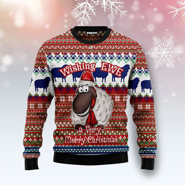 Sheep Wishing Ewe Ugly Christmas Sweater | Adult | US2733