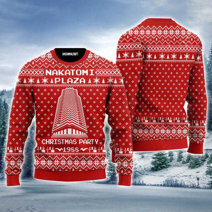 Nakatomi Plaza 1988 Ugly Christmas Sweater, Christmas Party Pattern Ugly Sweater For Men & Women - Perfect Gift For Christmas, Family, Friends