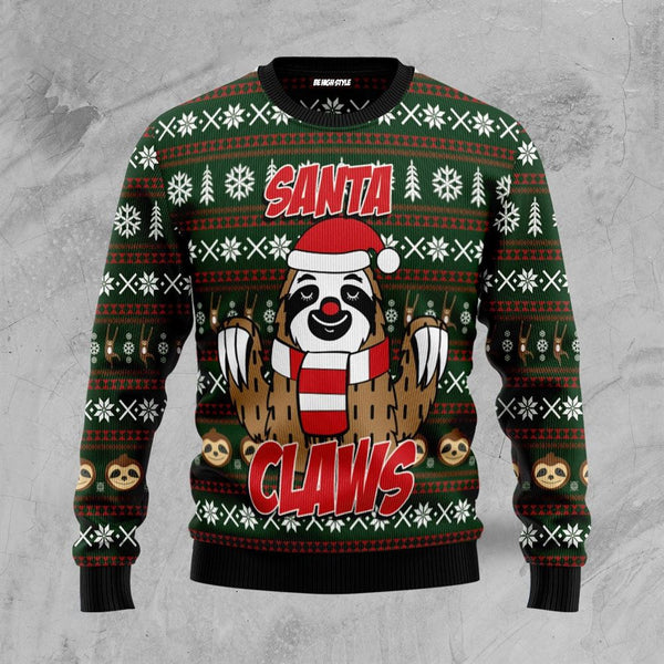 Sloth Santa Claws Ugly Christmas Sweater | Adult | US2736