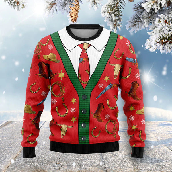 Cowboy Custome Funny Ugly Christmas Sweater | Adult | US2623