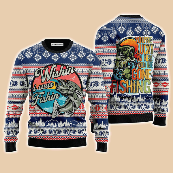 Fishing Sweater You Are Lucky Ugly, Ugly Sweater For Men & Women, Perfect Outfit For Christmas New Year Autumn Winter