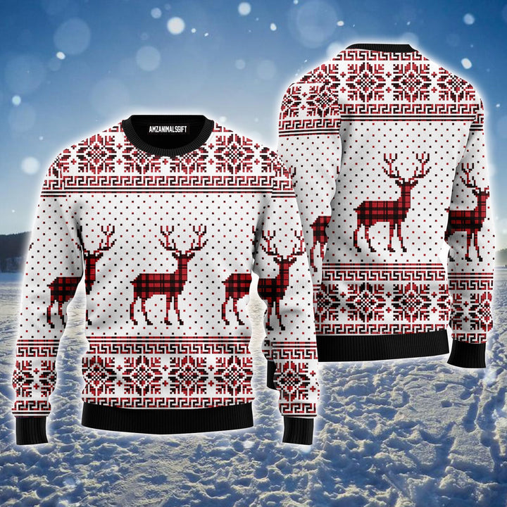 Reindeer Christmas Ugly Sweater For Men & Women, Perfect Outfit For Christmas New Year Autumn Winter