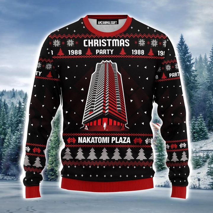 Nakatomi Plaza Ugly Christmas Sweater, Christmas 1988 Pattern Ugly Sweater For Men & Women - Perfect Gift For Christmas, Friends, Family