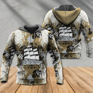 Dragon Old Ship Vintage Anchor Sea Life 3D All Over Print | Adult | HP3125