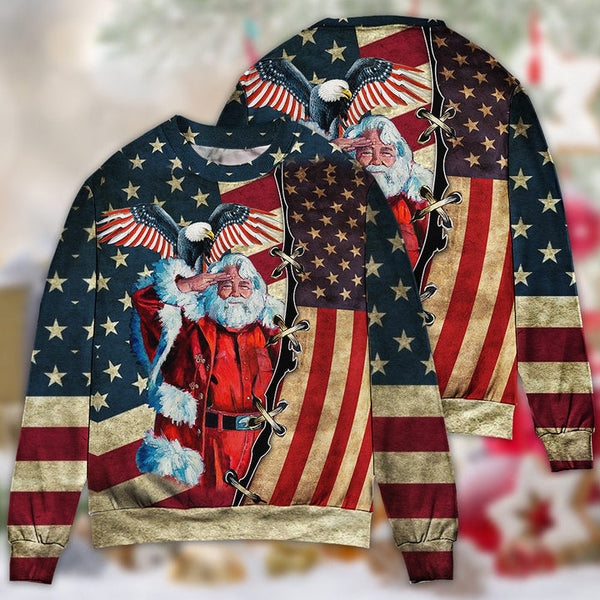 Christmas Patriot Santa Claus 3D All Over Print | Adult | HP3117