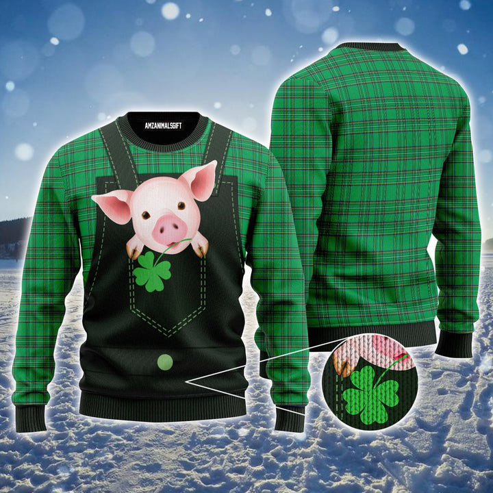 Pig Farm St Patricks Day Ugly Christmas Sweater, Happy St Patrick's Day Ugly Sweater For Men & Women - Perfect Gift For Christmas, Patrick's Day Gifts