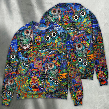 Hippie Owls Peace Life Mix Color 3D All Over Print | Adult | HP3143