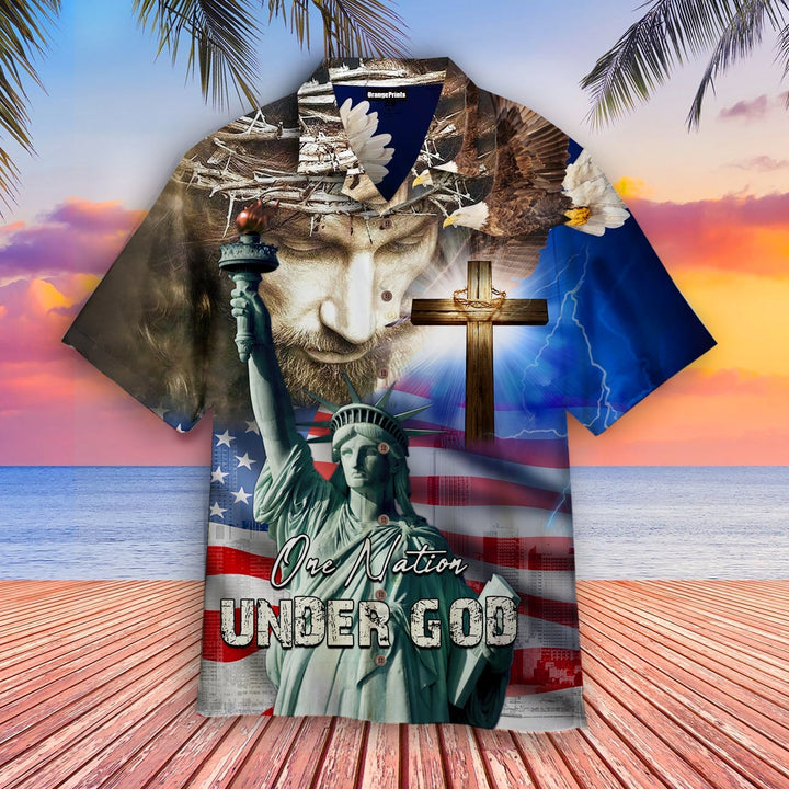 4th July One Nation Under God Independence Day Hawaiian Shirt | For Men & Women | Adult | HW5651-BehighStyle