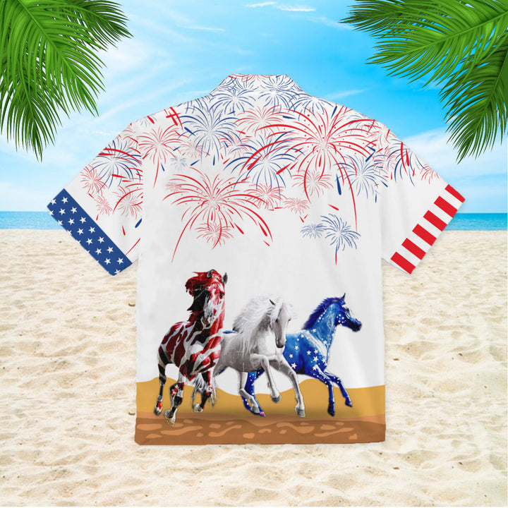 4th Of July Horses Independence Day Hawaiian Shirt | For Men & Women | HW811-BehighStyle