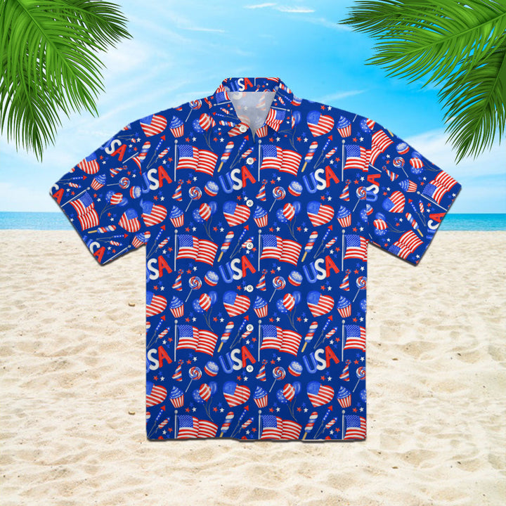 4th Of July Independence Day America Festive Hawaiian Shirt | For Men & Women | HW1805-BehighStyle