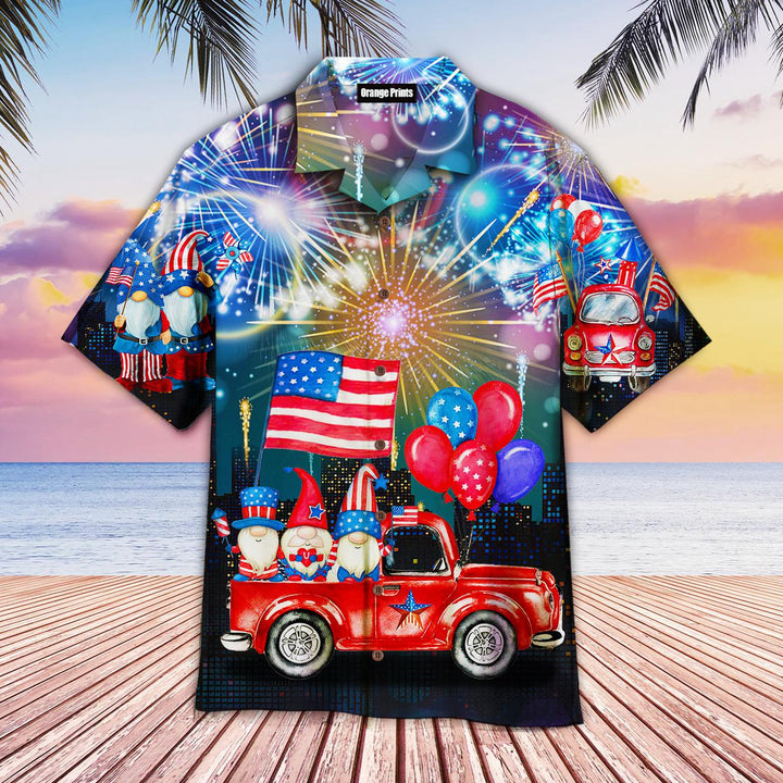 4th Of July Independence Day Cheerful Gnomes Hawaiian Shirt | For Men & Women | HW1896-BehighStyle