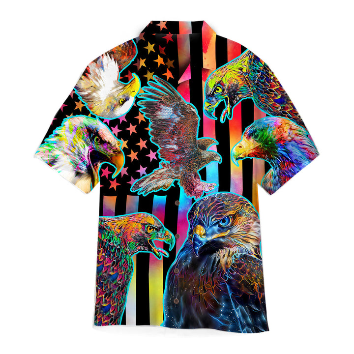 4th Of July Independence Day Colorful Eagles Hawaiian Shirt | For Men & Women | HW2173-BehighStyle