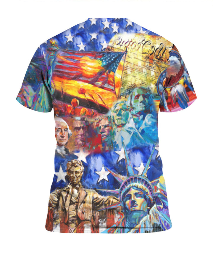 4th Of July My Patriotic Heart Beats Independence Day 3D All Over Print | For Men & Women | Adult | HP778-BehighStyle