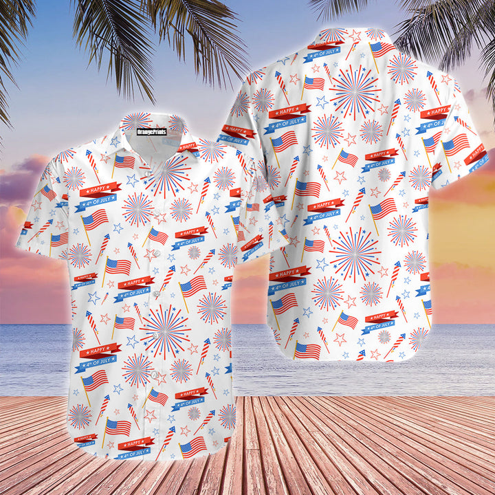 4th Of July US Pattern Hawaiian Shirt | For Men & Women | HW1882-BehighStyle