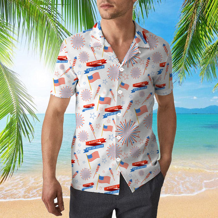 4th Of July US Pattern Hawaiian Shirt | For Men & Women | HW1882-BehighStyle