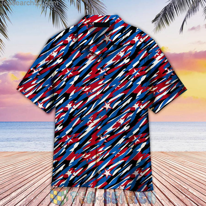 4th of July US Flag Camo Patriotism Hawaiian Shirt | For Men & Women | HW1721-BehighStyle