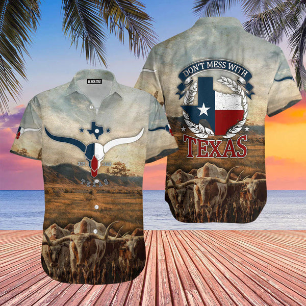 Texas Longhorn Don't Mess With Texas Hawaiian Shirt | HW3464