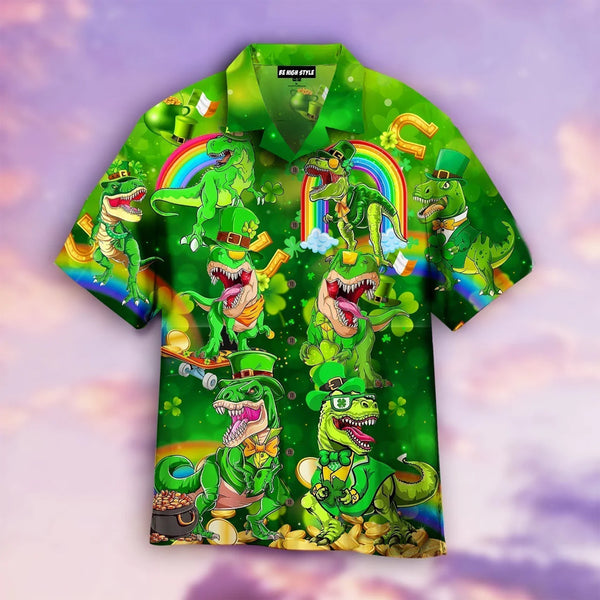 Happy St.Pat-rex Day Hawaiian Shirt | HW3543