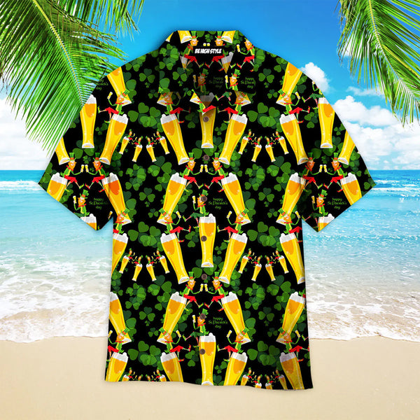 Leprechaun Beer St Patricks Day Aloha Hawaiian Shirt | HW3520
