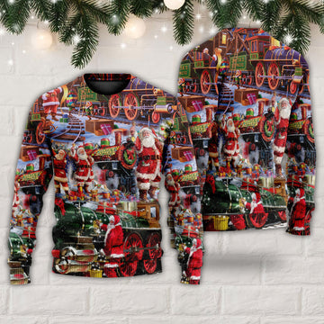 Santa Christmas Snow Village Christmas Spirit Of Giving Ugly Christmas Sweater | Adult | US2564